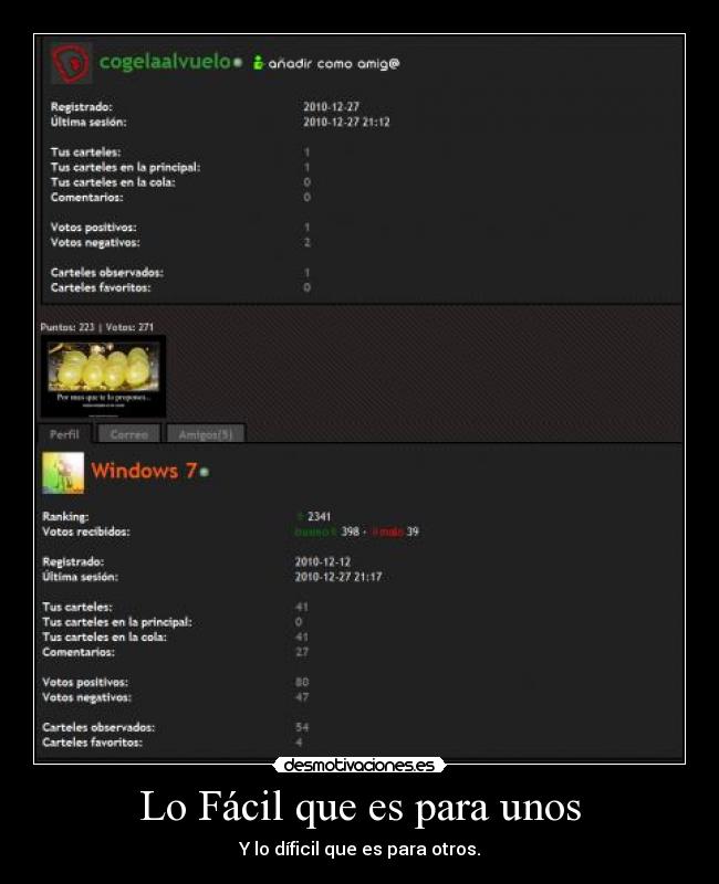 Lo Fácil que es para unos -