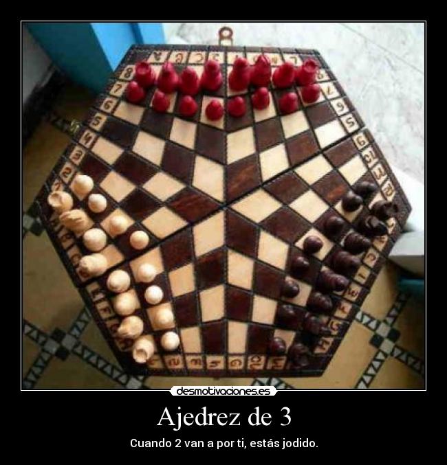 Ajedrez de 3 - Cuando 2 van a por ti, estás jodido.