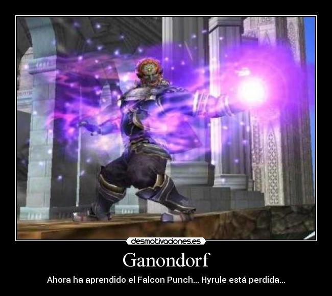 carteles ganondorf falcon punch super smash bros brawl desmotivaciones
