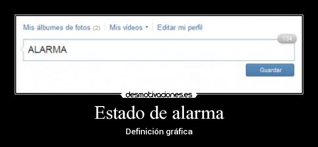 Estado de alarma - Definición gráfica