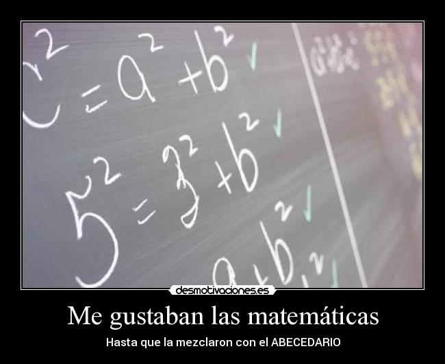 carteles abecedario matematicas algebra desmotivaciones