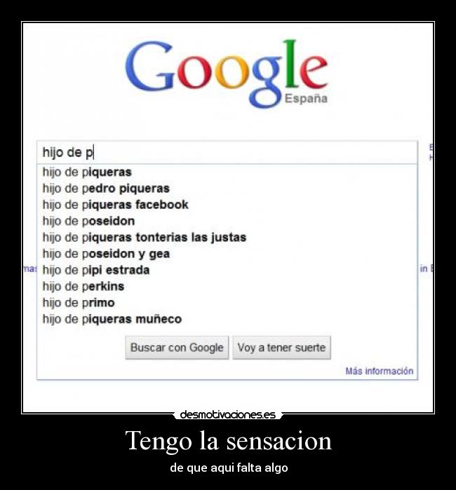 Tengo la sensacion - 