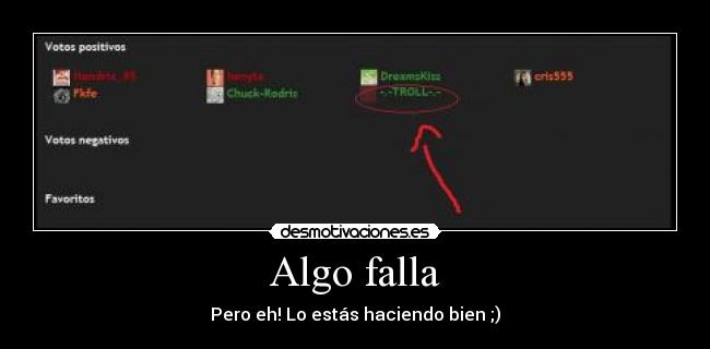 Algo falla -