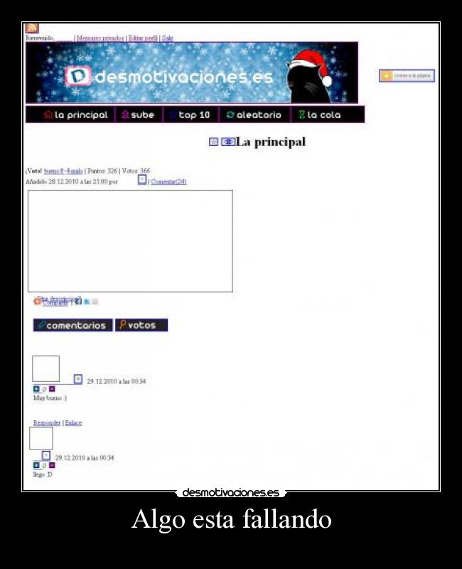 Algo esta fallando -