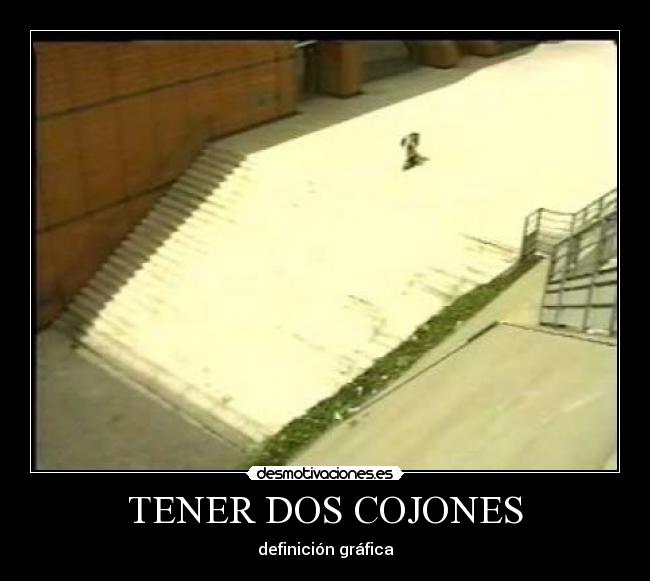 TENER DOS COJONES - definición gráfica
