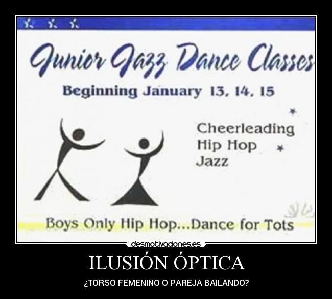 ILUSIÓN ÓPTICA - ¿TORSO FEMENINO O PAREJA BAILANDO?