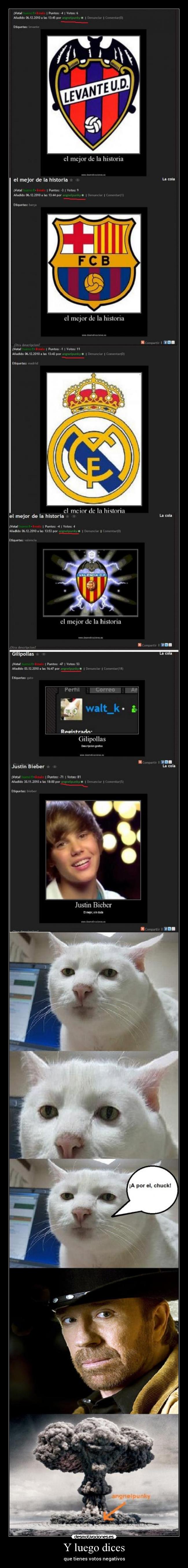 Y luego dices - que tienes votos negativos