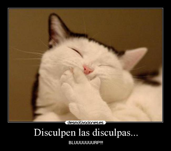 Disculpen las disculpas... -