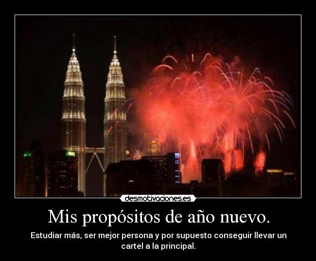 Mis propósitos de año nuevo. -