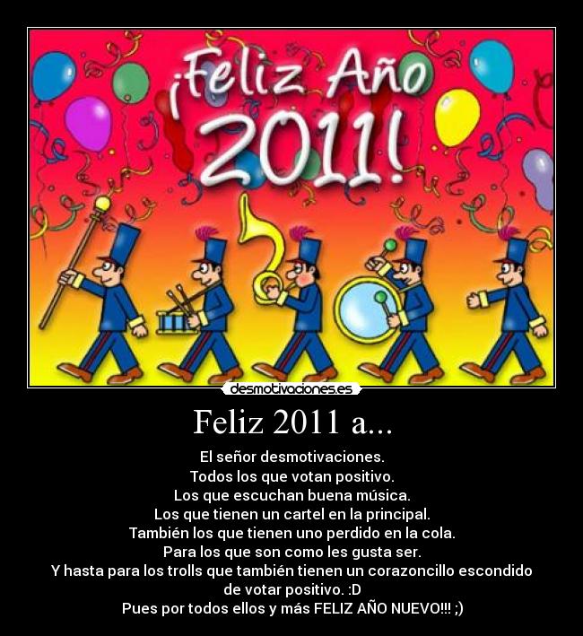 carteles feliz 2011 desmotivaciones