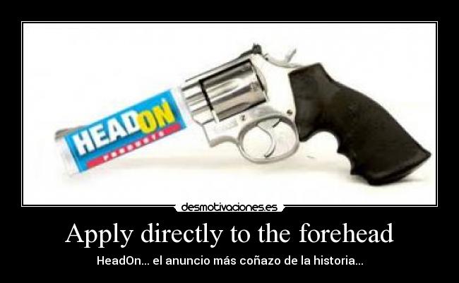 Apply directly to the forehead -