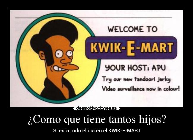 carteles apu hijos kwik-e-mart desmotivaciones