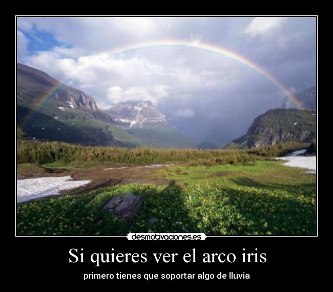 carteles arcoiris lluvia desmotivaciones