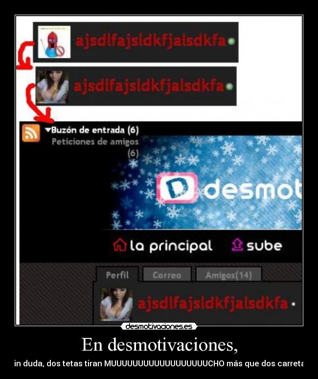 En desmotivaciones, - sin duda, dos tetas tiran MUUUUUUUUUUUUUUUUUUCHO más que dos carretas