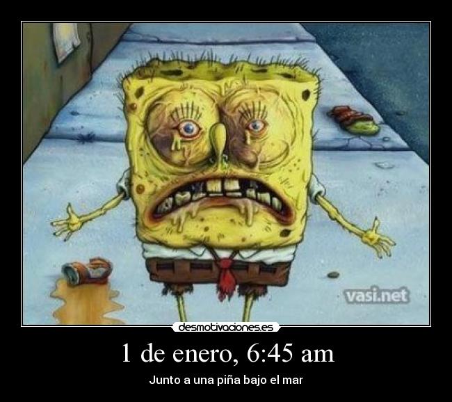 1 de enero, 6:45 am - Junto a una piña bajo el mar