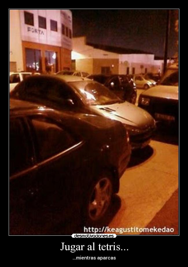 Jugar al tetris... - ...mientras aparcas