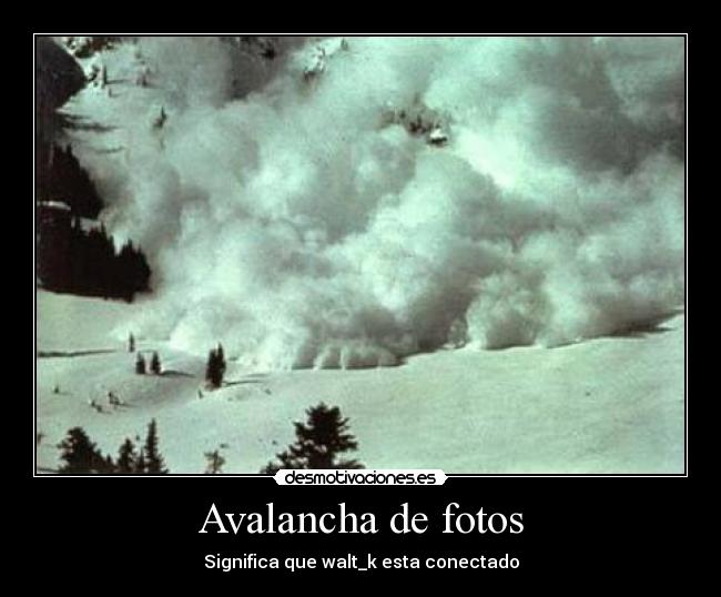 Avalancha de fotos - Significa que walt_k esta conectado