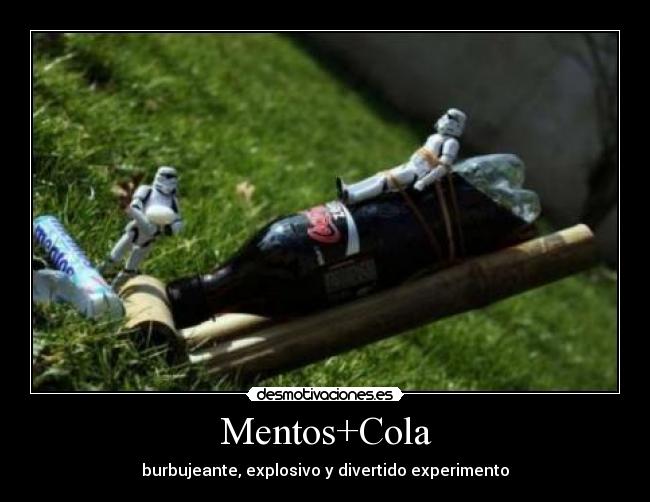 Mentos+Cola - burbujeante, explosivo y divertido experimento