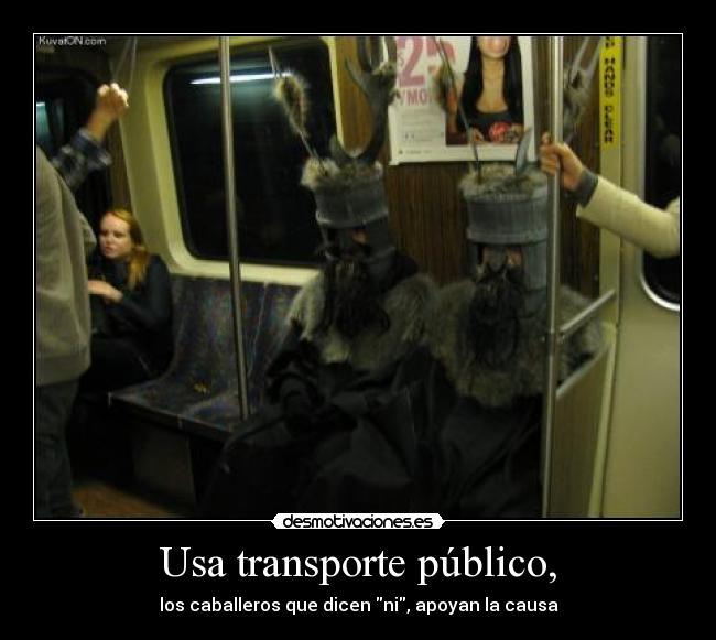 Usa transporte público, - 