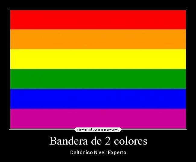 Bandera de 2 colores - Daltónico Nivel: Experto