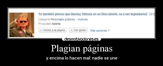 Plagian páginas - y encima lo hacen mal: nadie se une