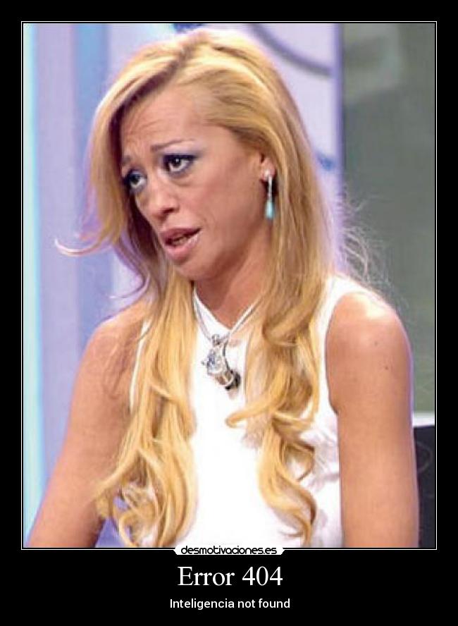 Error 404 - Inteligencia not found