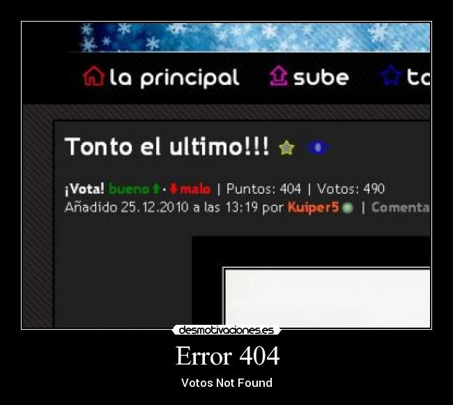 Error 404 - Votos Not Found