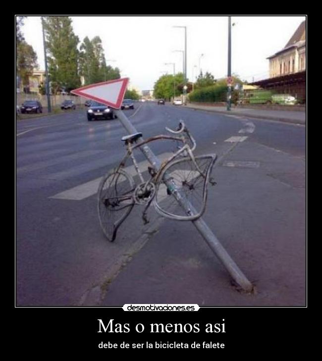 Mas o menos asi - debe de ser la bicicleta de falete