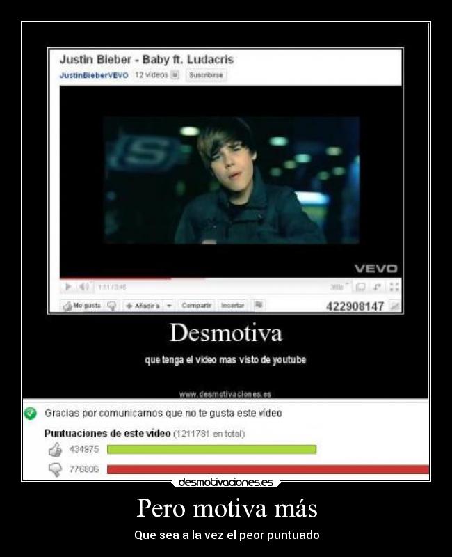 Pero motiva más - Que sea a la vez el peor puntuado