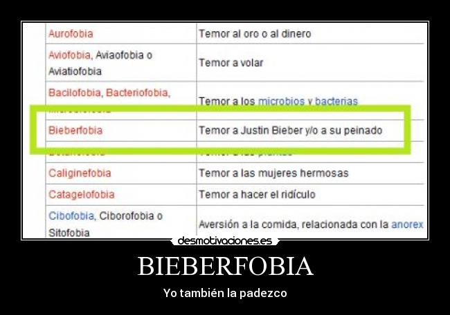 BIEBERFOBIA -