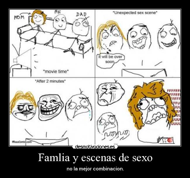 Famlia y escenas de sexo - no la mejor combinacion.