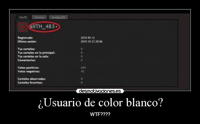 ¿Usuario de color blanco? - 