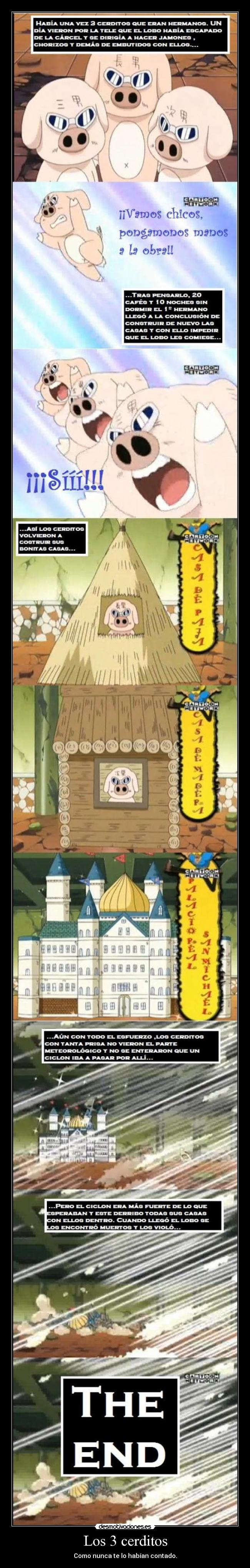 carteles bobobo los cerditos ciclon desmotivaciones