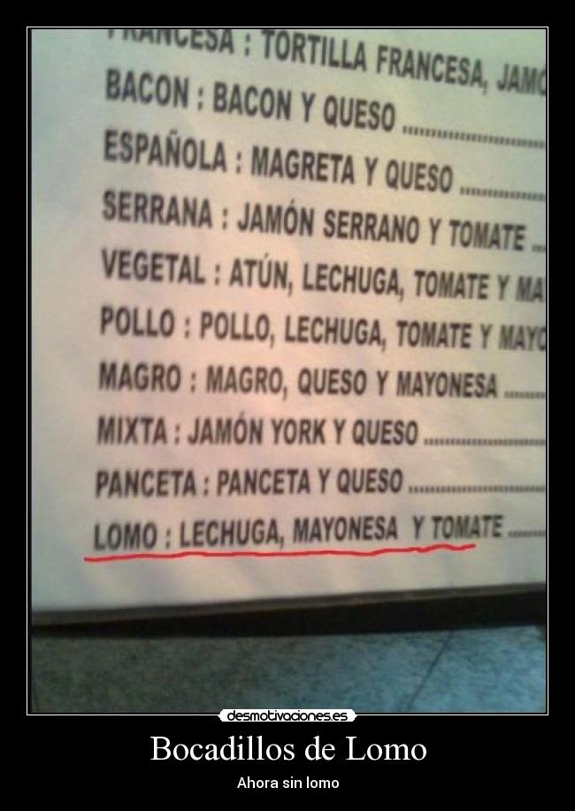 Bocadillos de Lomo -