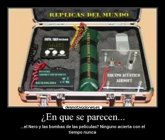 carteles nero bombas que parecen desmotivaciones