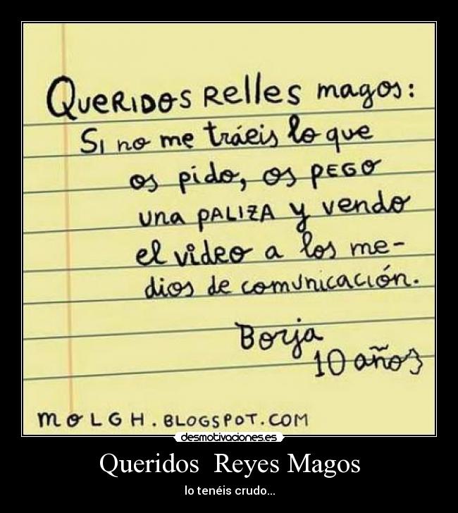 Queridos  Reyes Magos - 