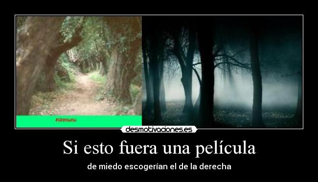 Si esto fuera una película - de miedo escogerían el de la derecha