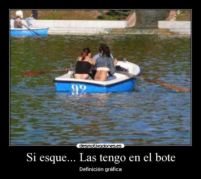 Si esque... Las tengo en el bote - Definición gráfica