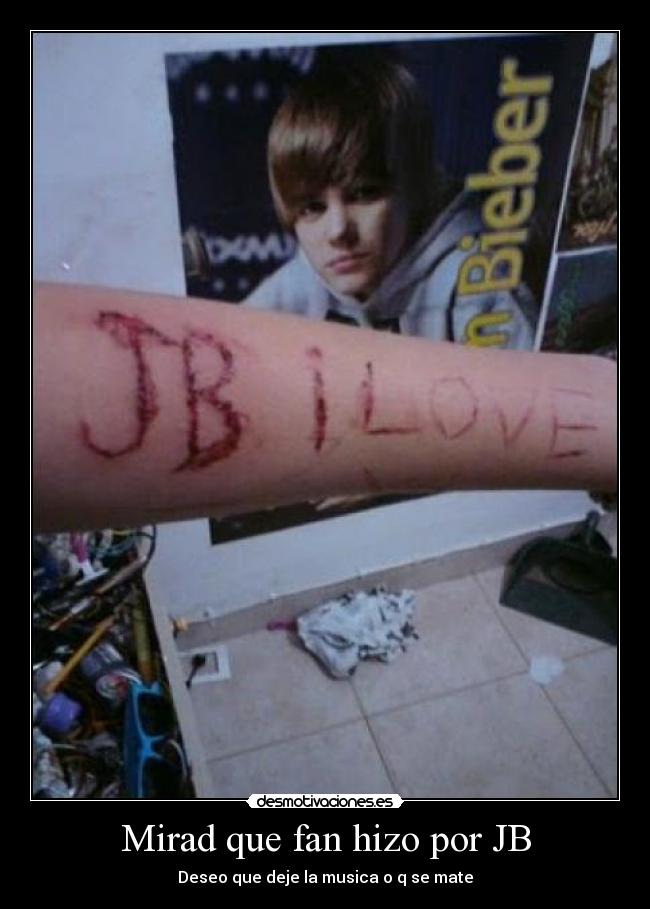 Mirad que fan hizo por JB - Deseo que deje la musica o q se mate