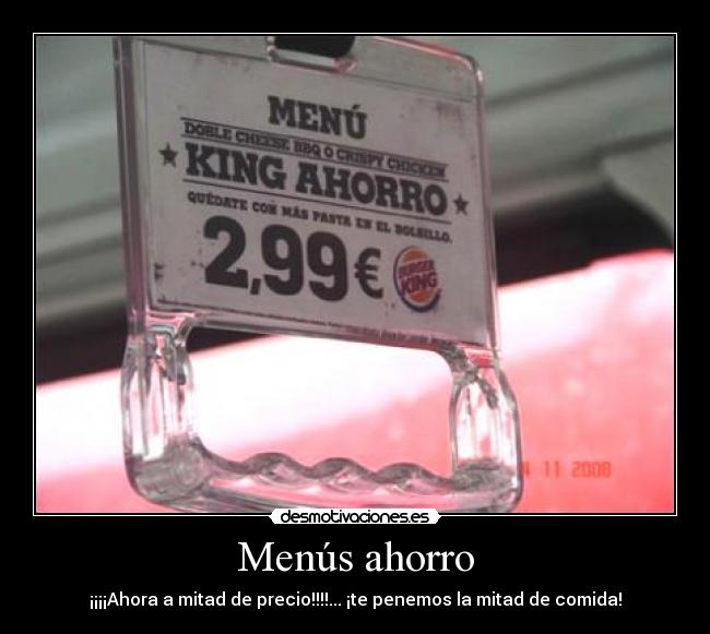 Menús ahorro - 