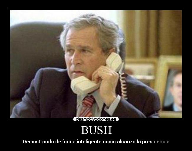 BUSH - Demostrando de forma inteligente como alcanzo la presidencia