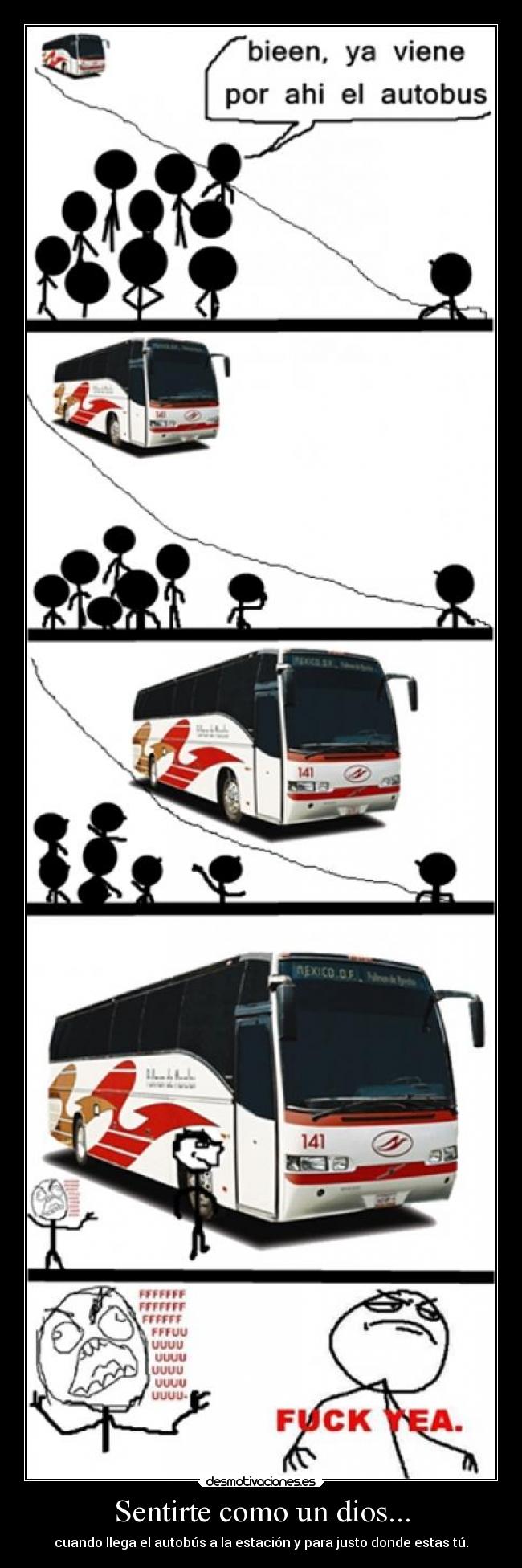 carteles dios autobus estacion parada fuckyeah desmotivaciones