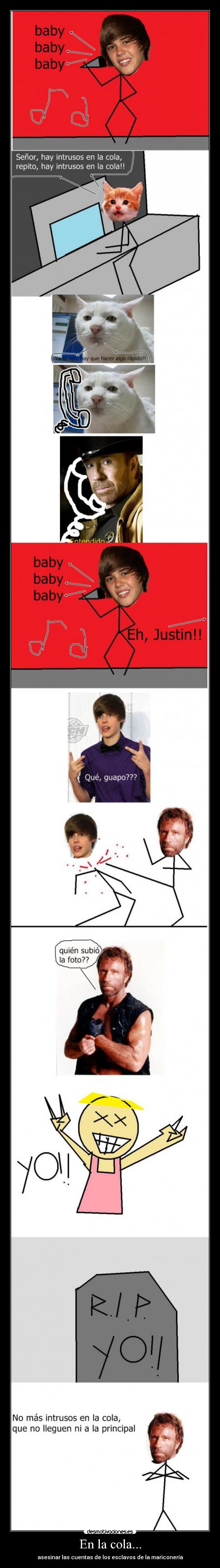 En la cola... - asesinar las cuentas de los esclavos de la mariconería