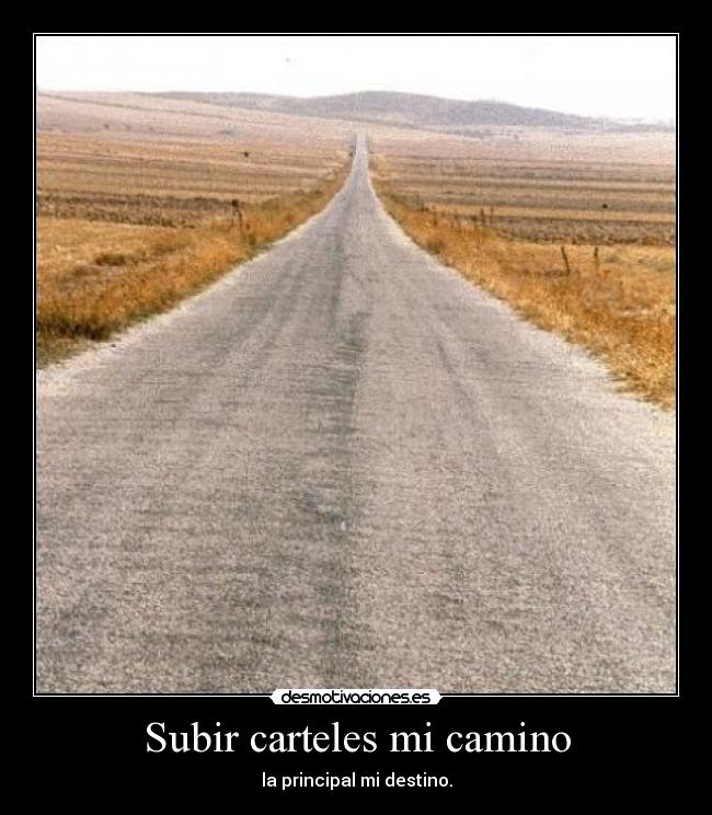 Subir carteles mi camino -