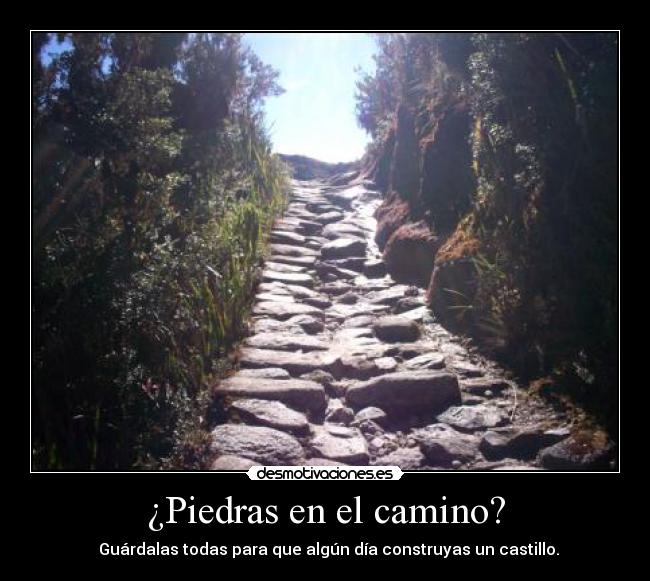 ¿Piedras en el camino? -