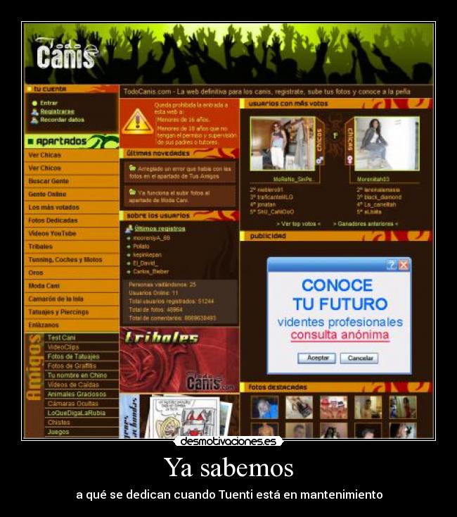 Ya sabemos - a qué se dedican cuando Tuenti está en mantenimiento