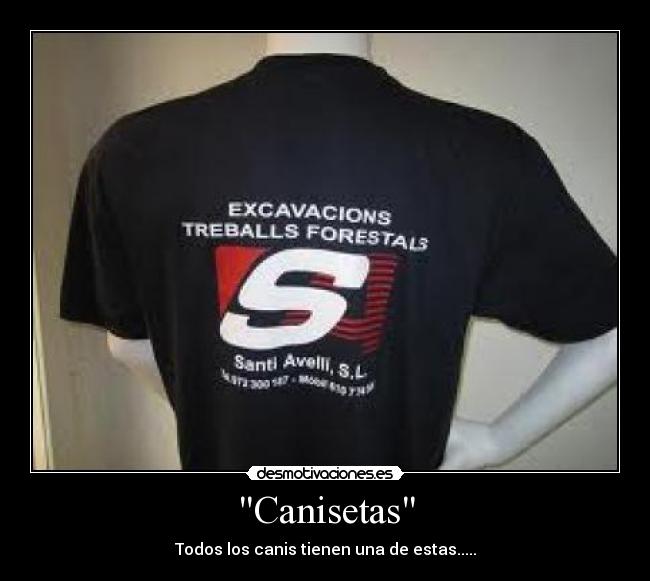 Canisetas - Todos los canis tienen una de estas.....