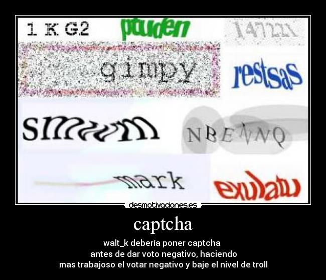 carteles captcha desmotivaciones
