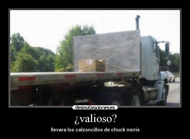¿valioso? - llevara los calzoncillos de chuck norris