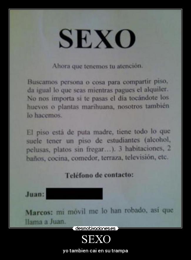 SEXO - yo tambien cai en su trampa